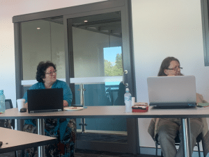 Women working on laptops