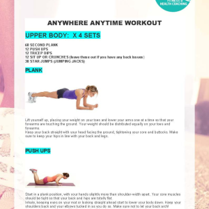 Anywhere Anytime Exercise Sheet