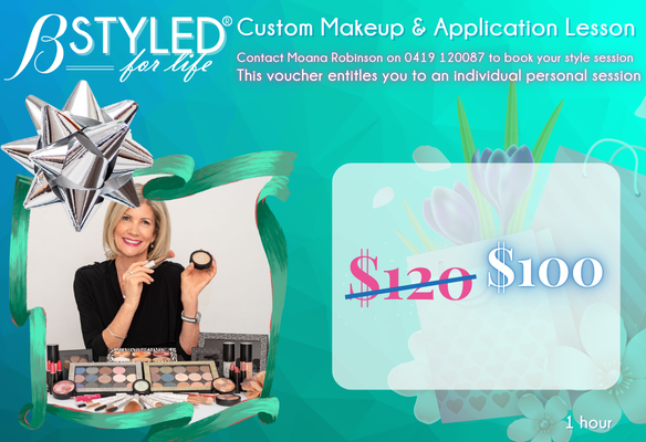 Custom Makeup & Application Lesson $120