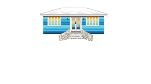 The Blue House by Bumbles Café